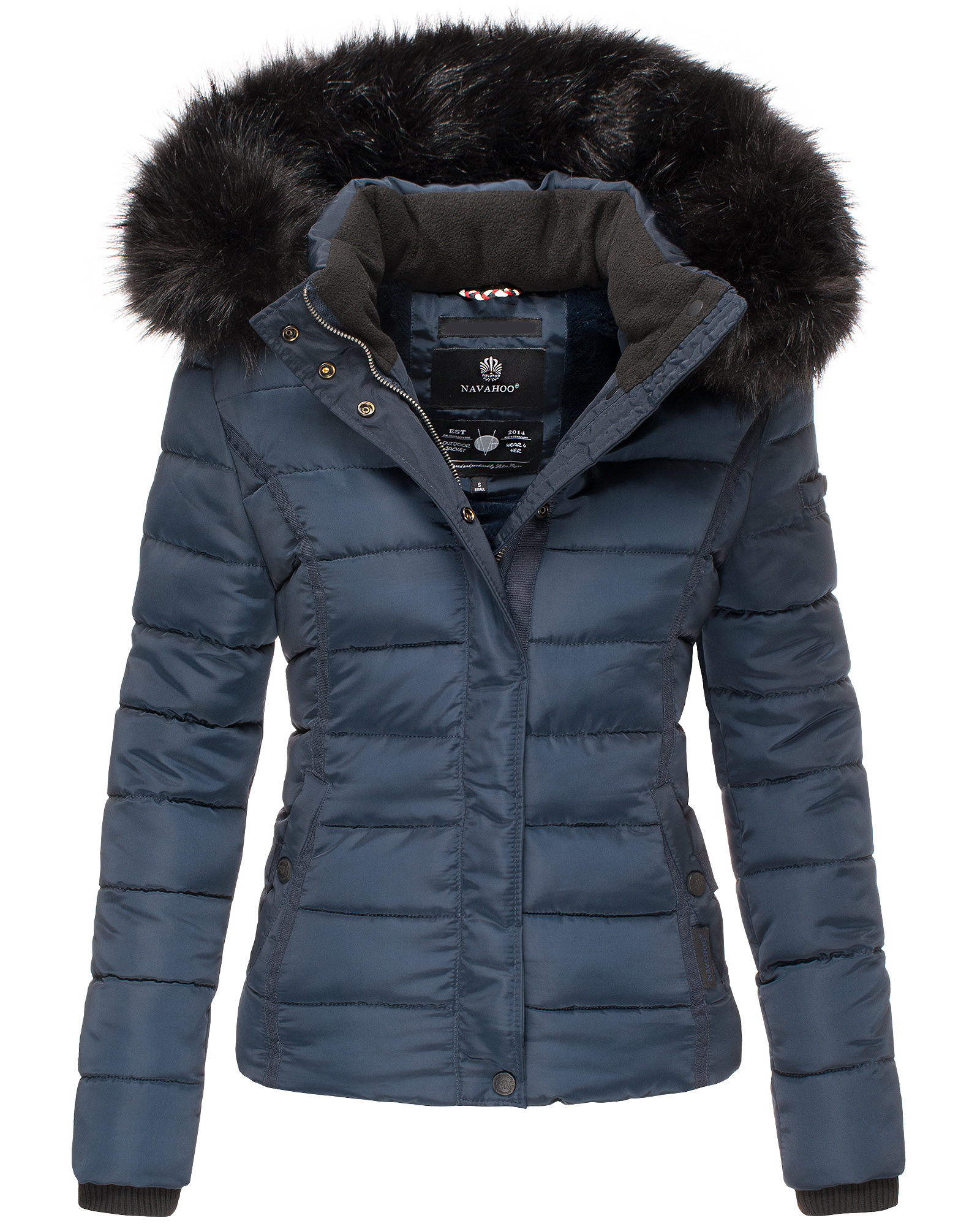 Navahoo Steppjacke hellgrau meliert Casual-Look outlets